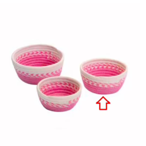 Cestina tessuto morbido fucsia rotondo medio